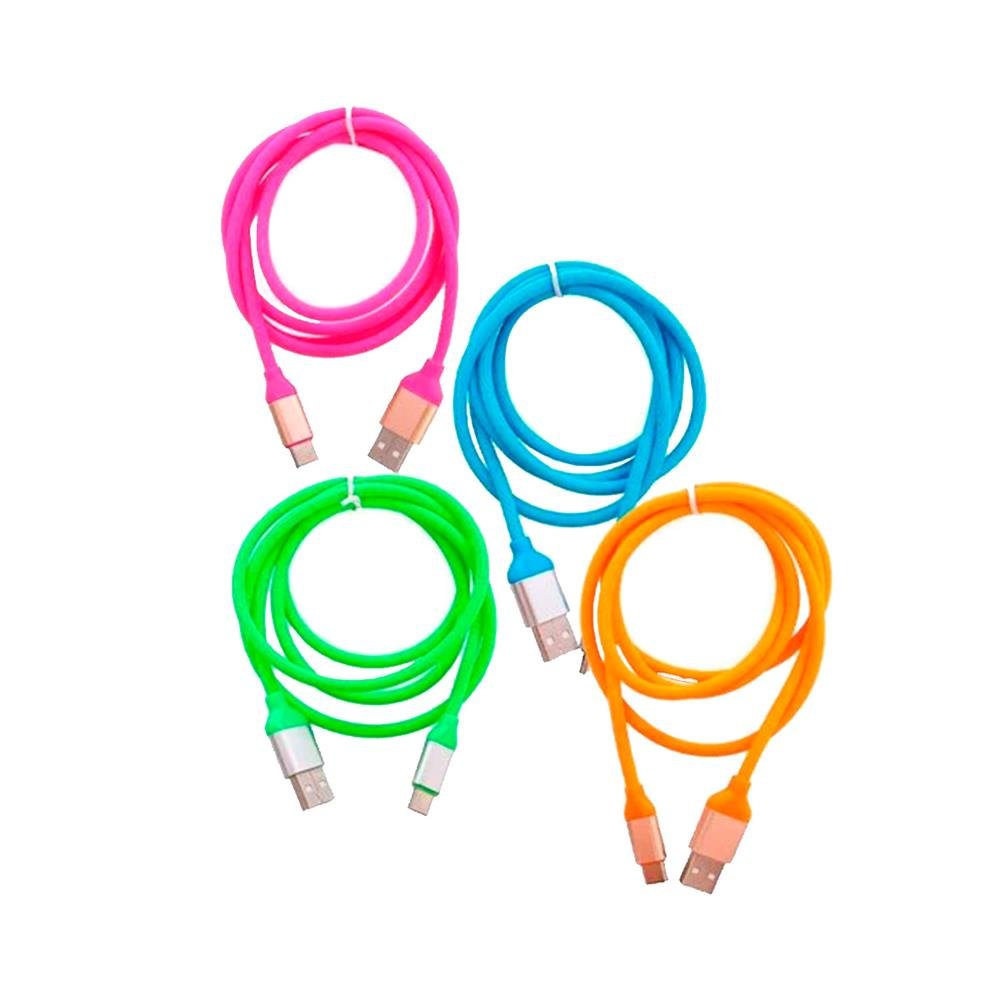 Cabo De Celular Cores Neon V8 1 Metros