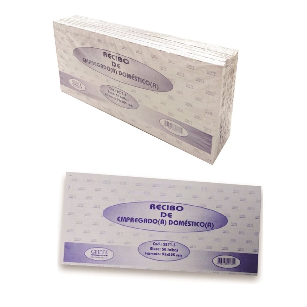 Recibo Empregado(A) Domestico(A) Griffe 50Fl C/10-2271