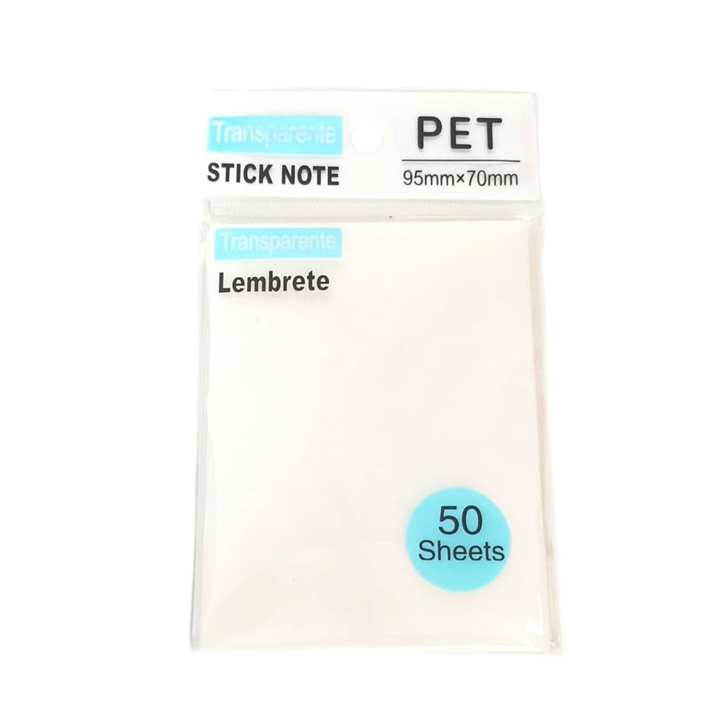Bloco De Anotacoes Pet Transparente 95X70 C/50