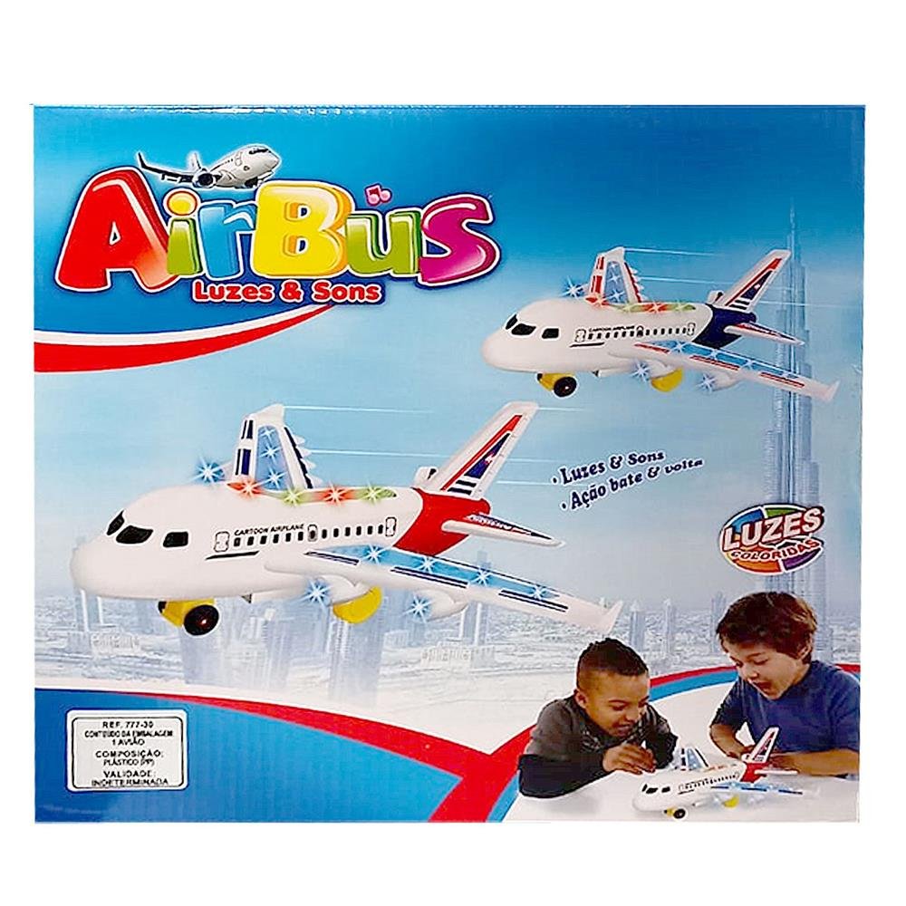 Aviao Airbus Luzes E Som 777-30
