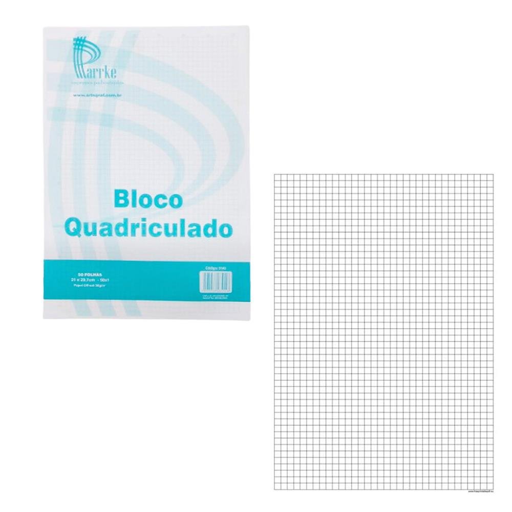 Bloco Quadriculado Parrke 21X29,7Cm 50Folhas 5X5mm C/10 5148