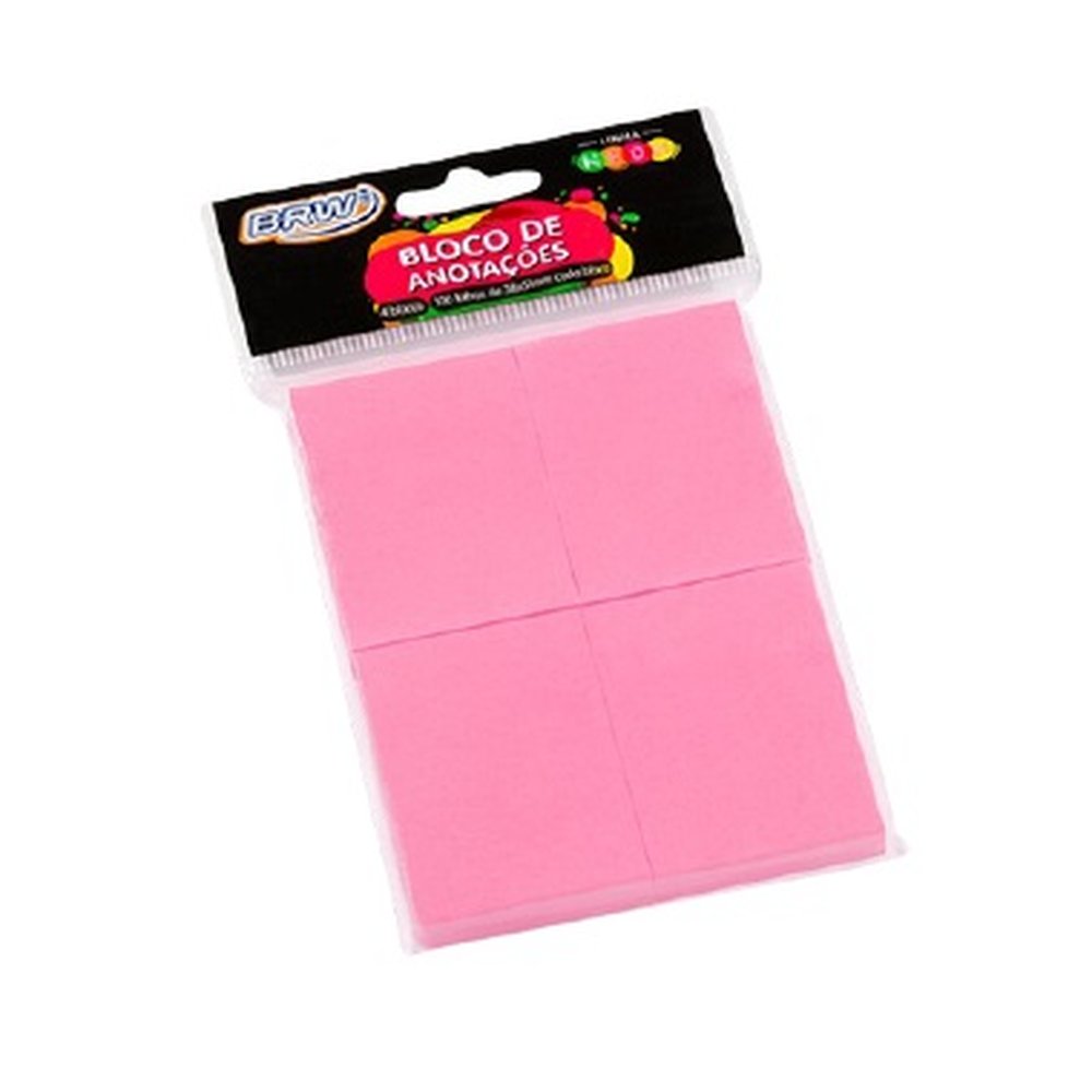 Bloco Anotacoes Brw 38X51 Rosa 4/100 3803