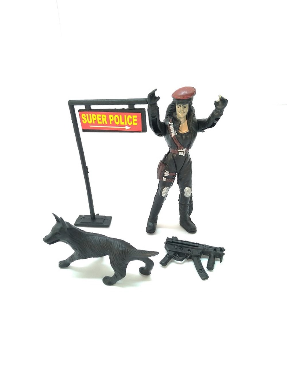 Boneco Plastico Miniatura Com Acessorios City Guard