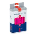 Marca-Texto Fluorescente Rosa Em Gel C/12
