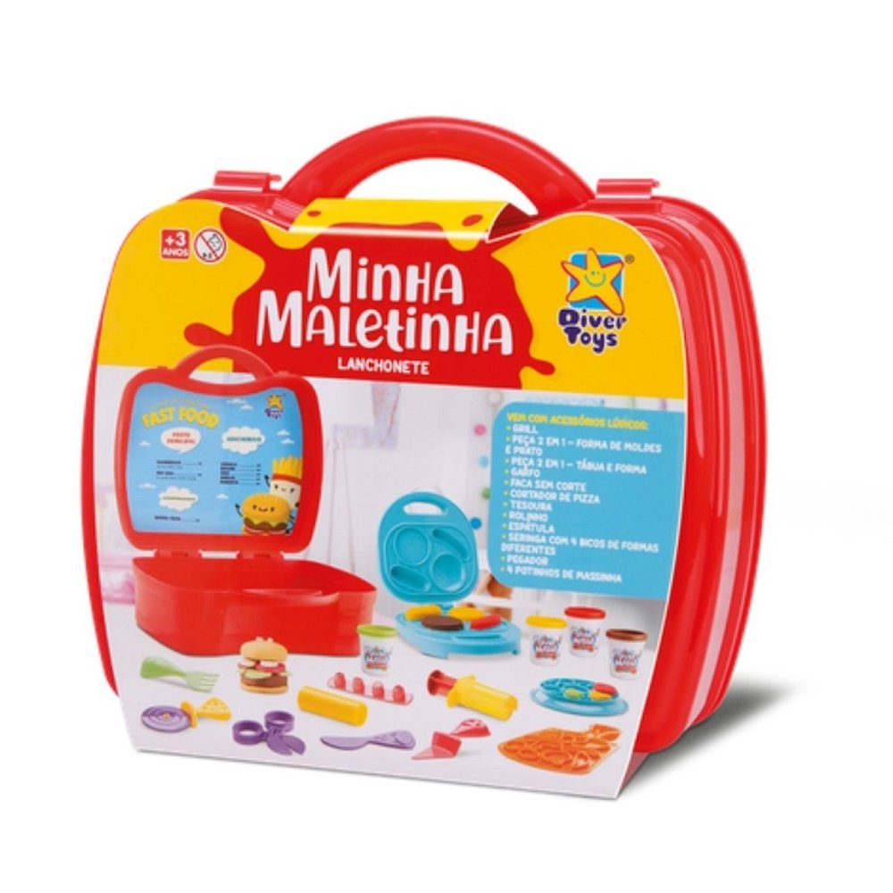 Brinquedo Minha Maletinha Lanchonete Diver Toys Ref 8151
