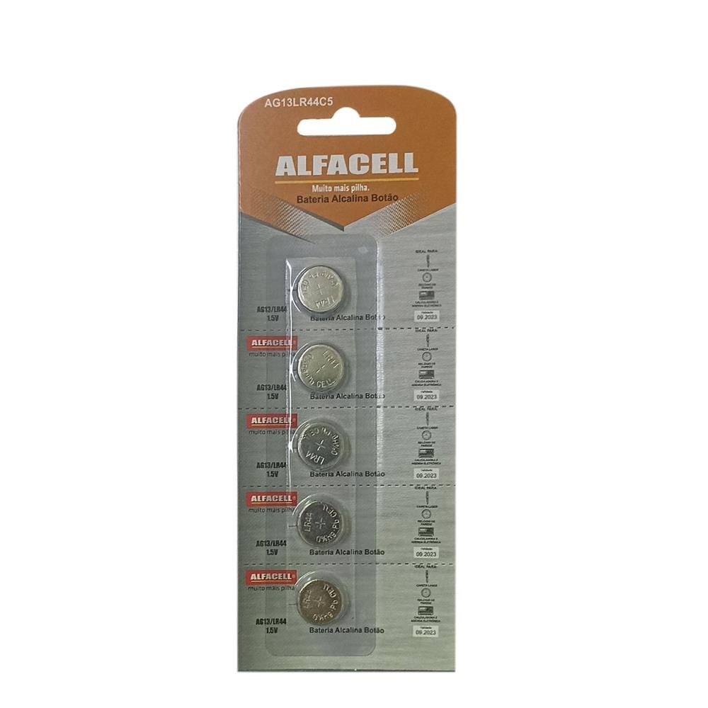 Bateria Alfacell 1.5V Ag13 Lr44 Cartela C/5