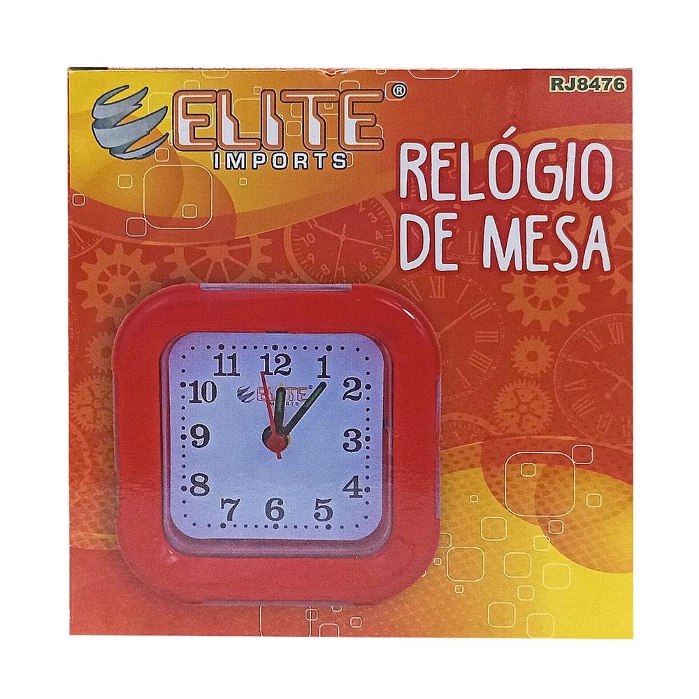 Relogio De Mesa Elite Imports C/Despertador Rj8475
