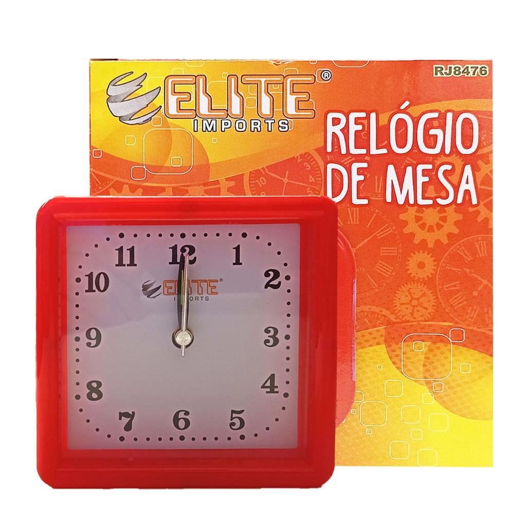 Relogio De Mesa Elite Imports C/Despertador Rj8475