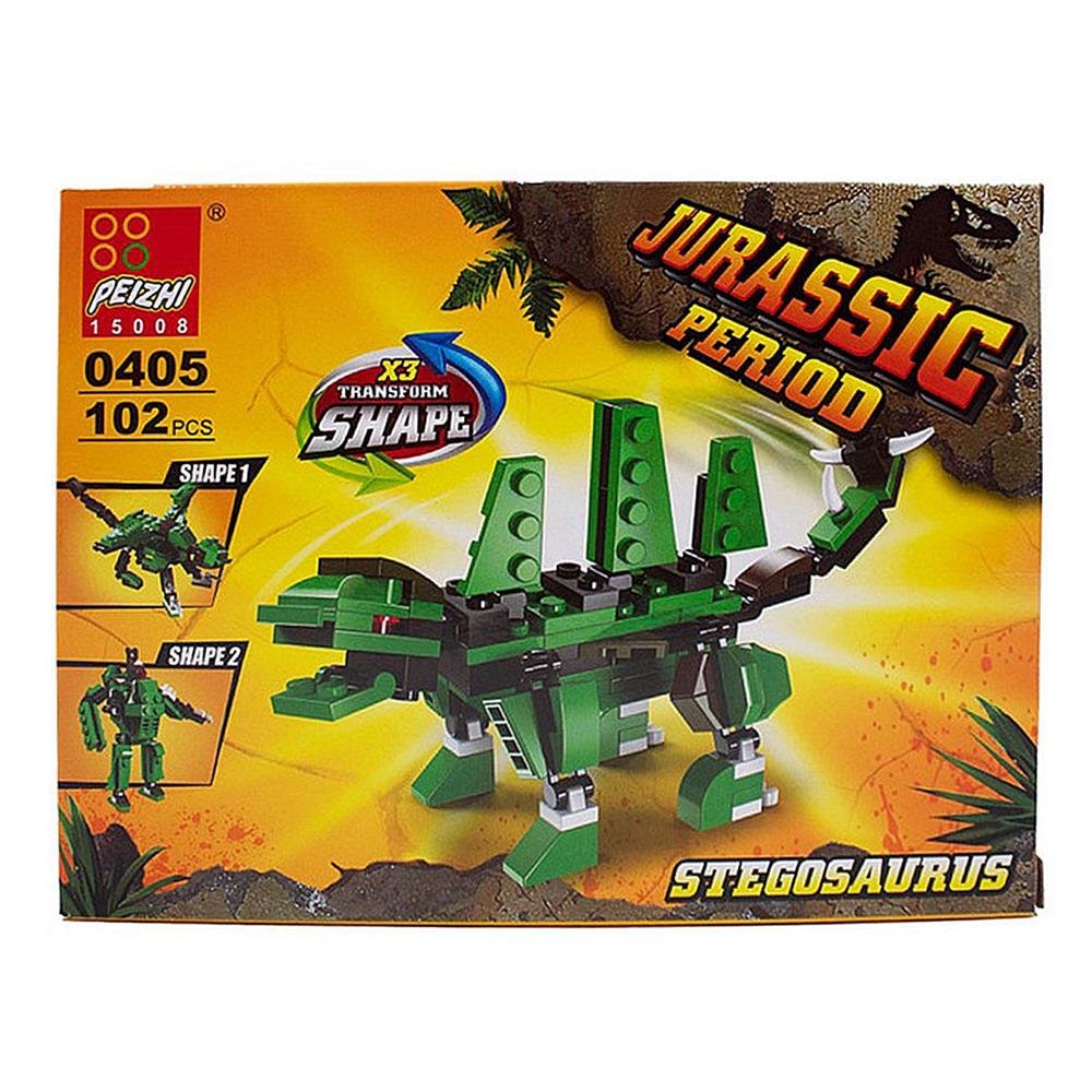 Blocos Para Montar Dinossauro Peizhi 102 Peças Ref-18069