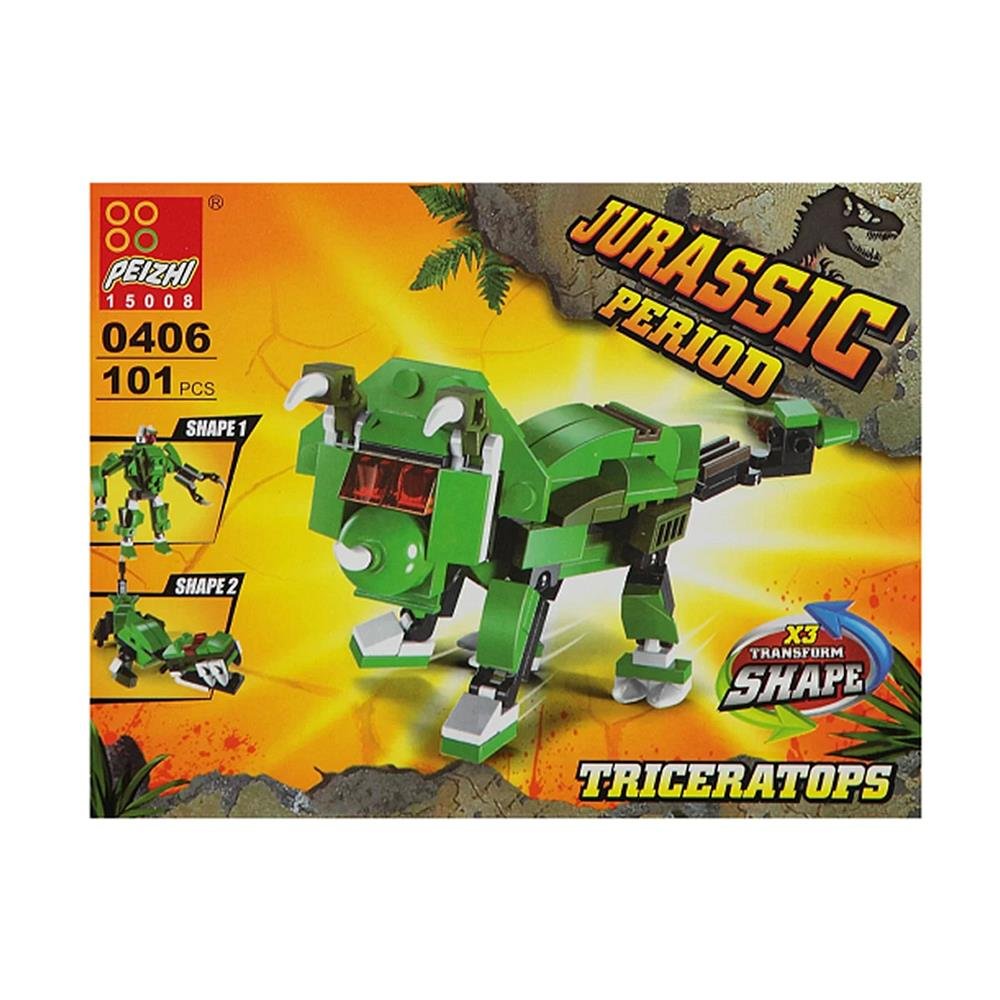 Blocos Para Montar Dinossauro Peizhi 102 Peças Ref-18069