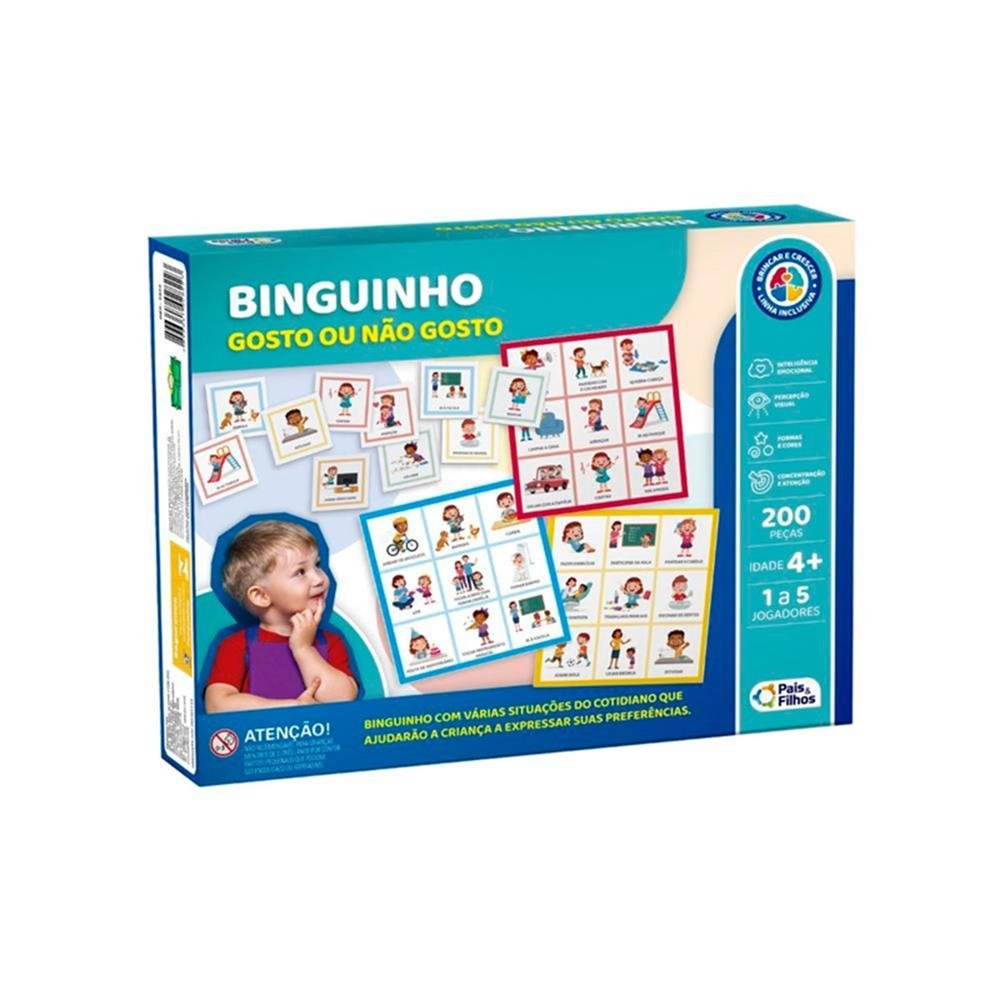 Jogo De Bingo Binguinho Gosto Ou Não Gosto