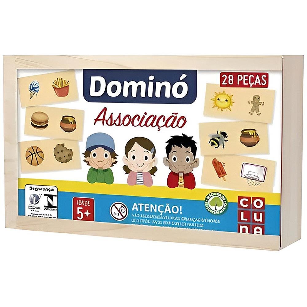 Jogo Domino Associacao 28 Pecas Coluna Ref 21790