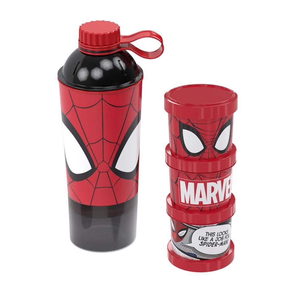 Kit Shekeira Pote 3 Em 1 Plasutil Homem Aranha Ref 15630