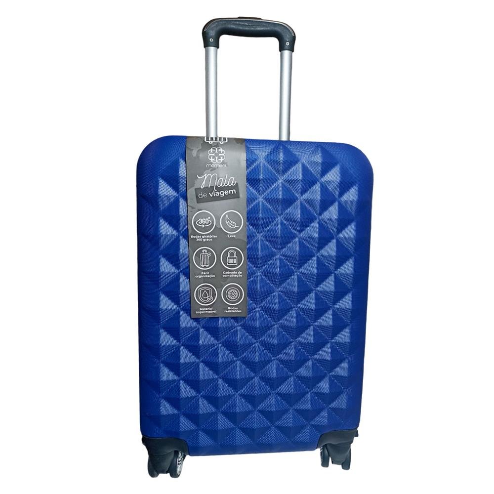 Mala De Viagem Moment 37X22x52cm Azul 8 Kg Ref Cb3836-2