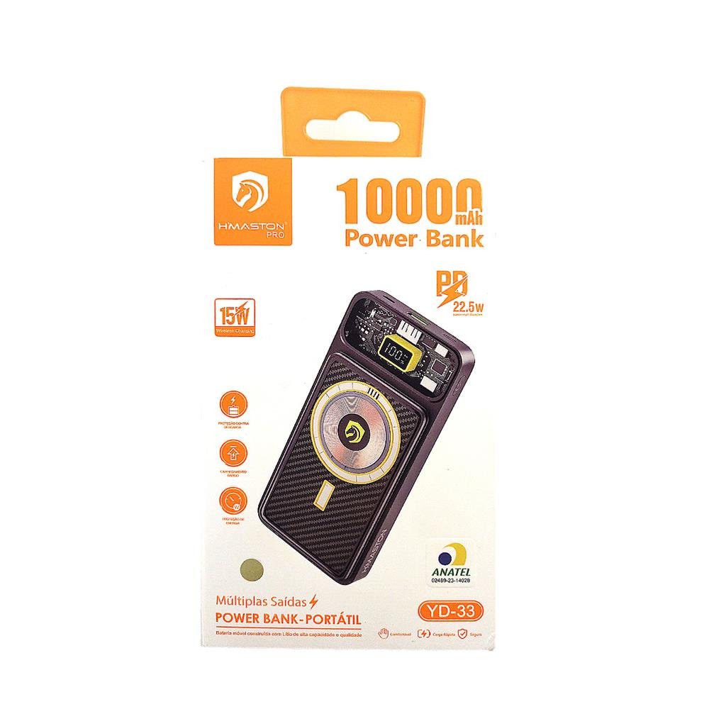 Power Bank 10000Mah Hmaston Com Carregamento Por Inducao Ref Yd-33