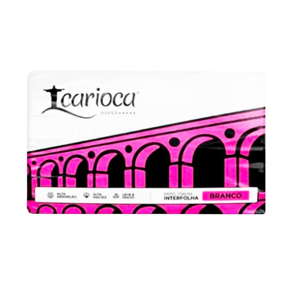 Papel Toalha Interfolhado Carioca 20X21 Branco Com Aproximadamene 850