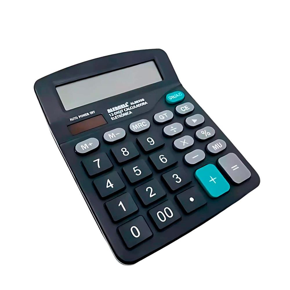 Calculadora De Mesa Alfacell 17Cm 12 Digitos A Pilha Al8839b