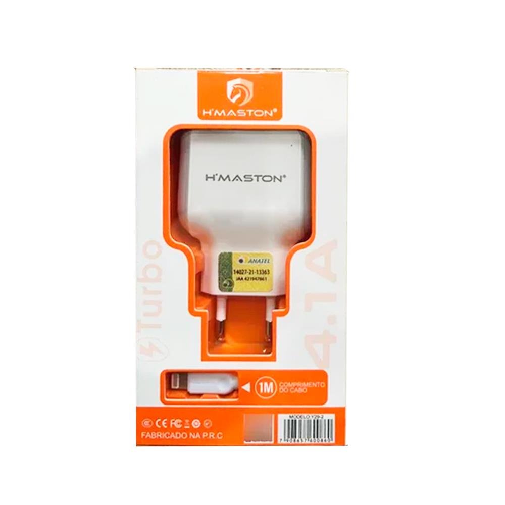Carregador De Celular Hmaston 4.1 Tipo C 2 Usb Ref Y29-3