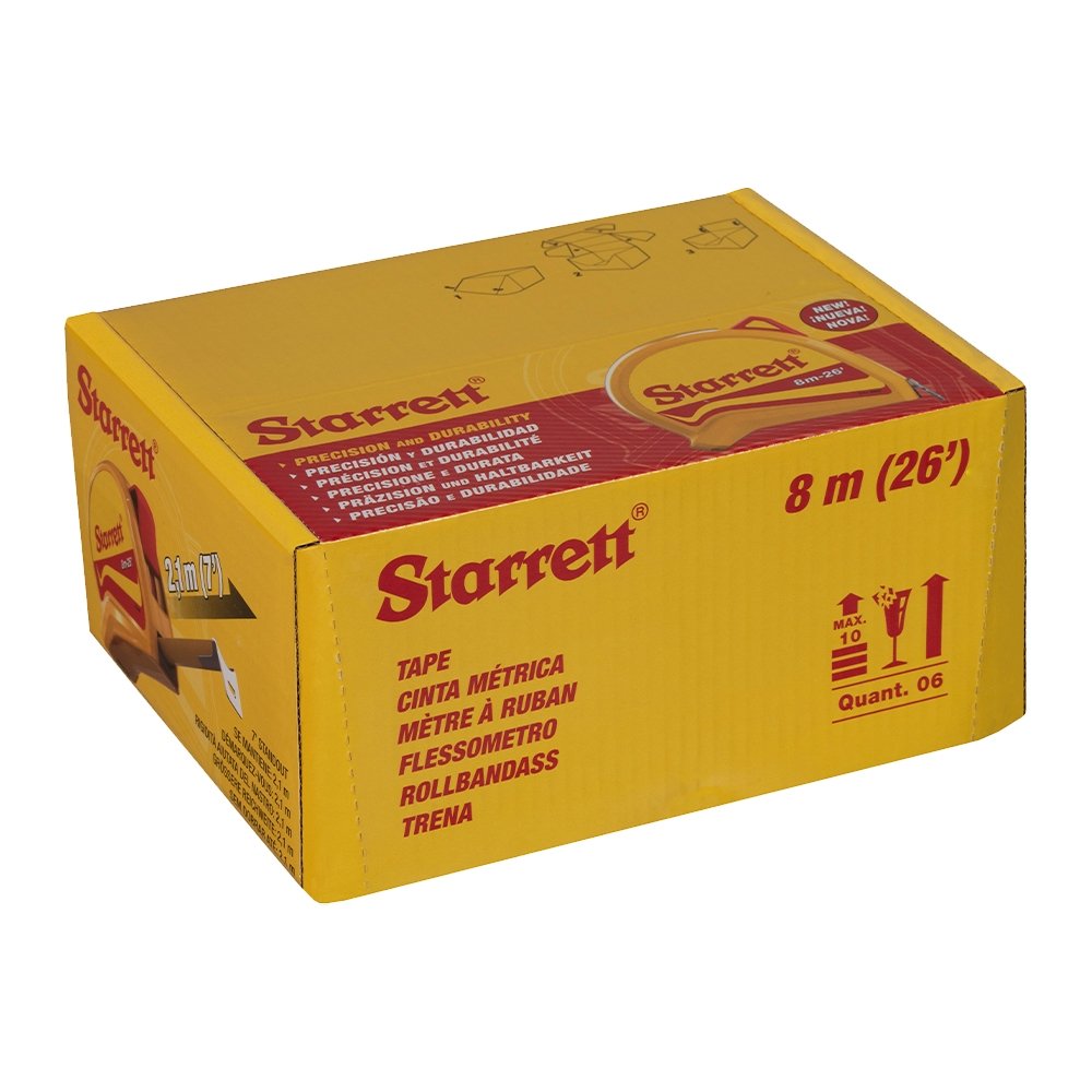 Trena Starrett de Bolso 8m DTS1-8ME Display - Embalagem com 6 unidades