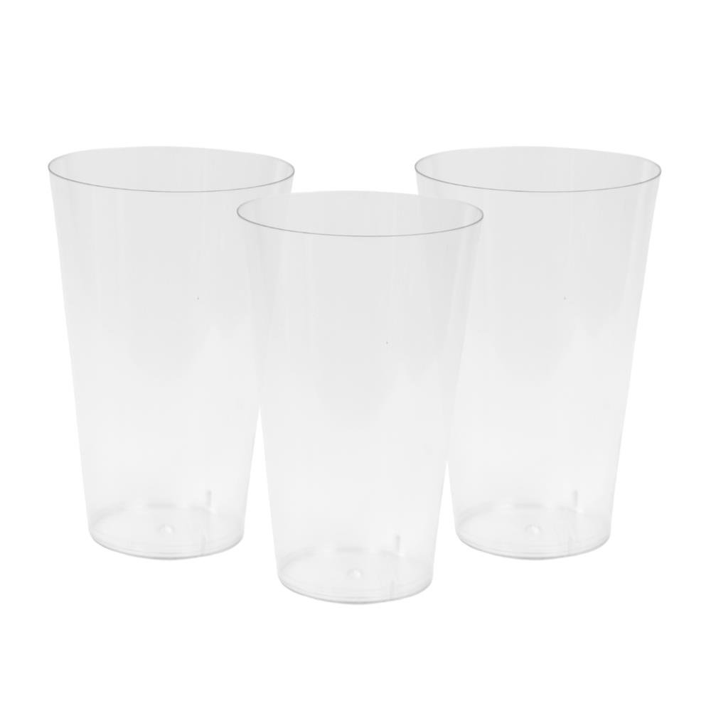 Copo 300ml Acrílico Descartável Cristal 36x10 Clean Wave