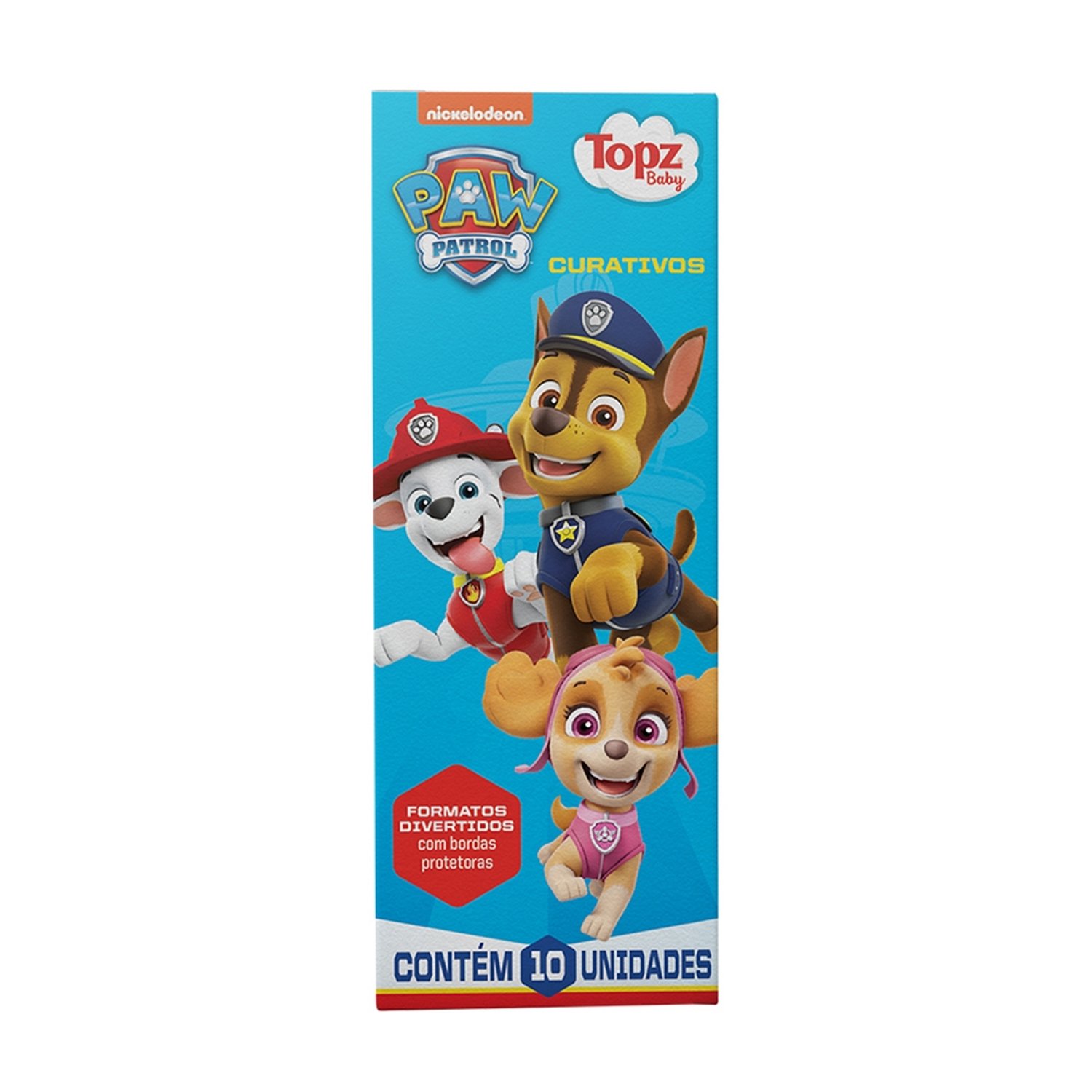 Curativo Topz Patrulha Canina Chase - Embalagem com 10 Unidades