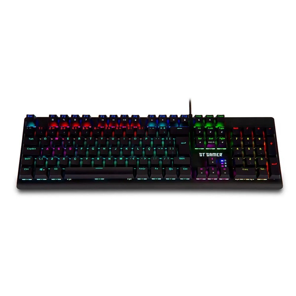 Teclado Gamer Goldentec Mecânico Com Led, Rgb, Anti Ghosting E Red Switch