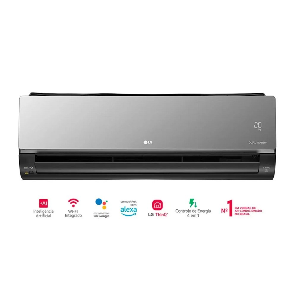 Kit Ar Condicionado Inverter 18000 Btus LG DUAL Inverter Voice AI Artcool Frio 220V