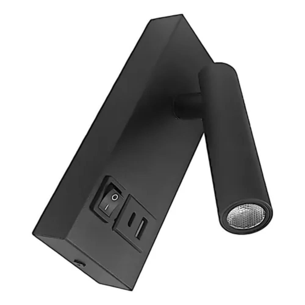 Arandela Led De Parede Ubs Preto 2W
