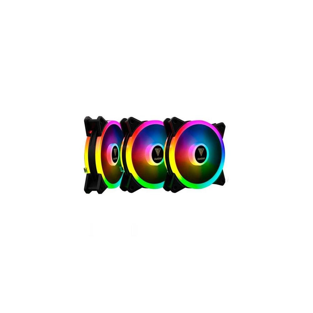 Kit Cooler Fan Gamdias Aeolus Lite com 3 Unidades, RGB, 12cm - M2-1203.