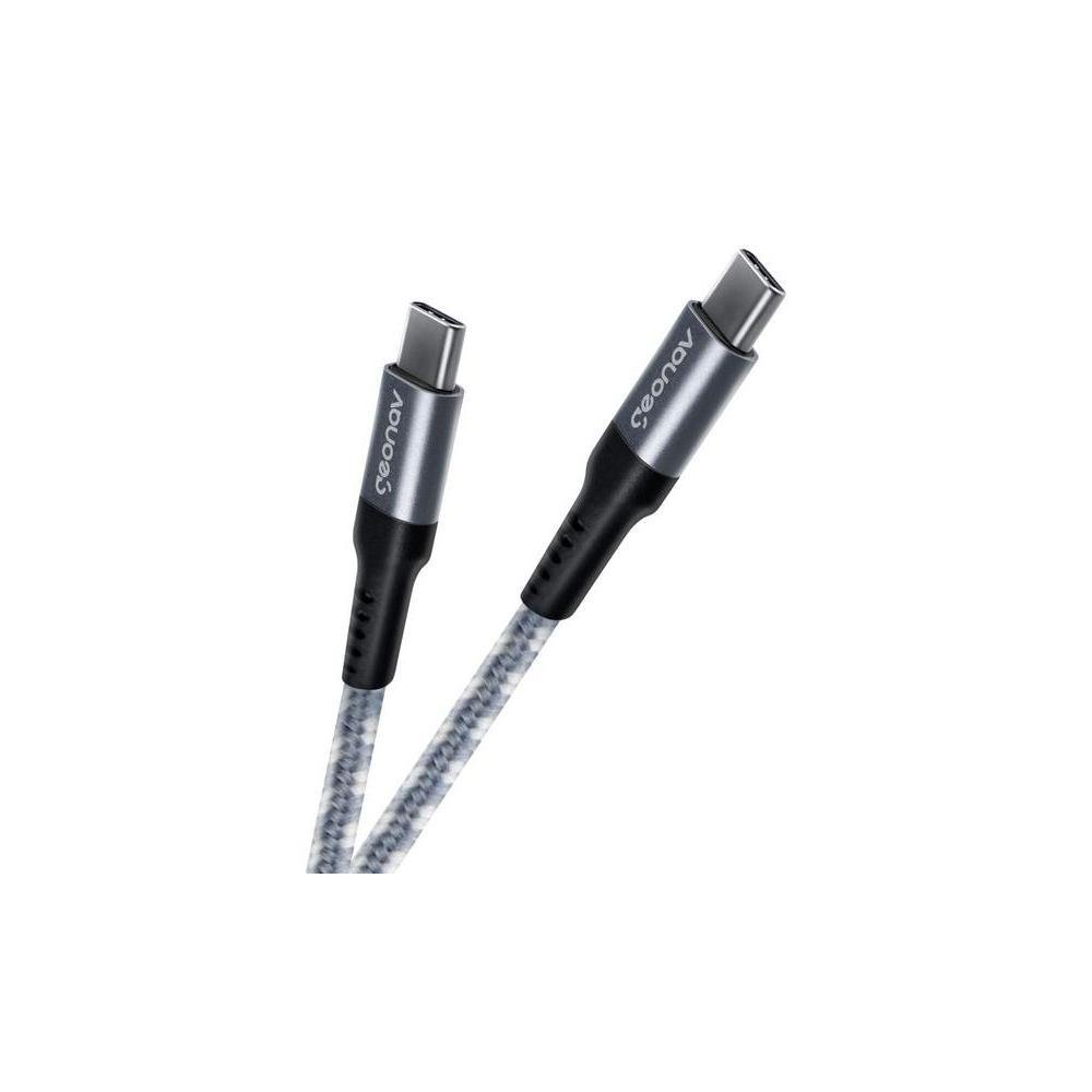 Cabo USB-C para USB-C em Nylon Trancado Carga Rapida - UCC04.