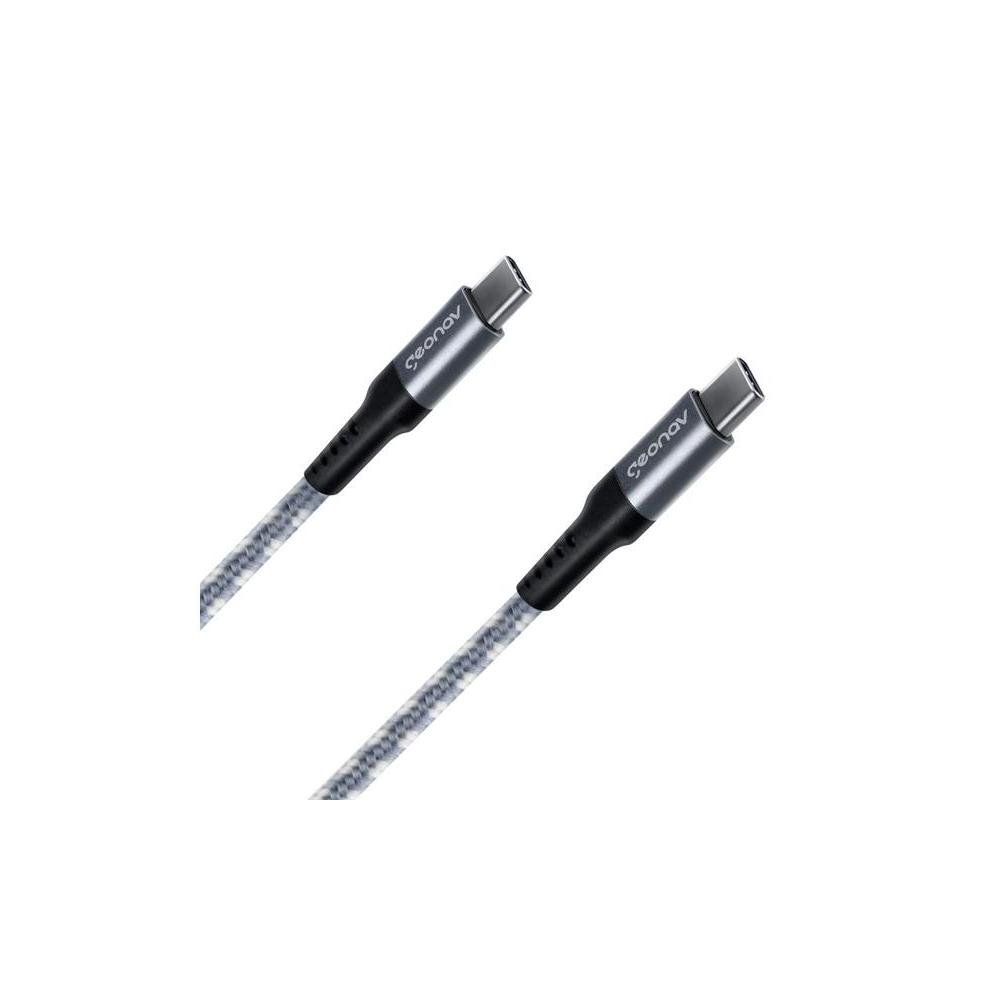 Cabo USB-C para USB-C em Nylon Trancado Carga Rapida - UCC04.
