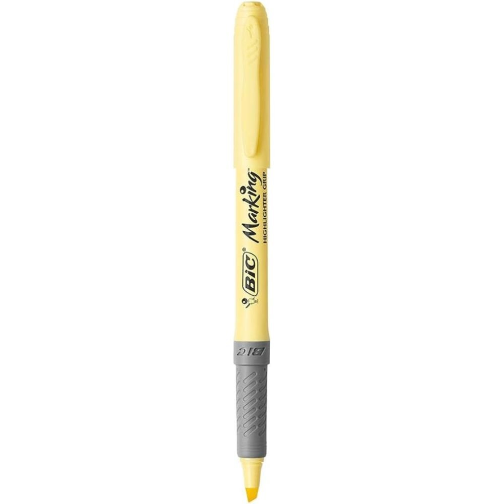 Marca Texto Bic Marking Cores Pastéis Amarelo