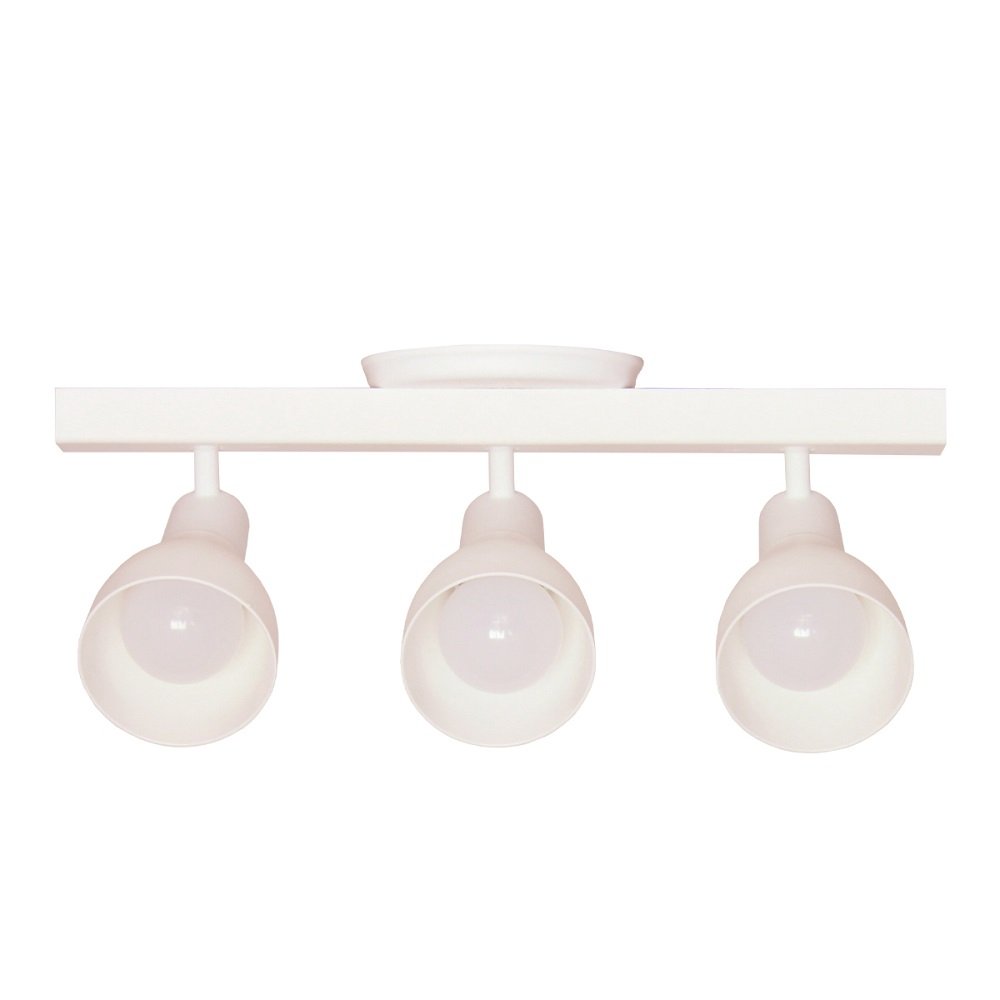 Spot Trilho Triplo Ilux Com Canopla E27 Branco