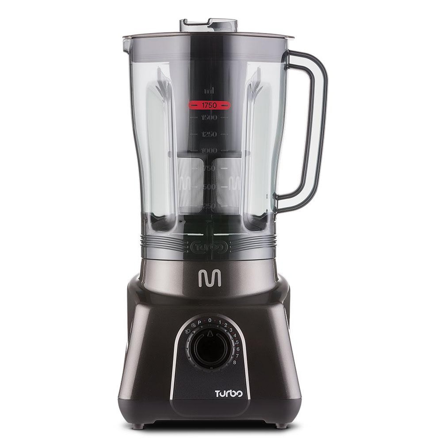 Liquidificador Turbo Cinza Carbon 2,6 litros 8 Velocidades 1.100W 220V Multi Home - LQ1162