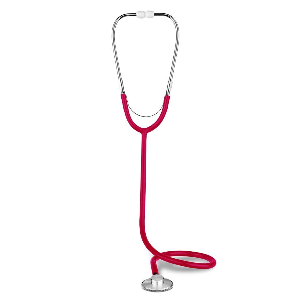 Estetoscopio Cabeça Simples - Vermelho Cinza - Multi Saude - HC689