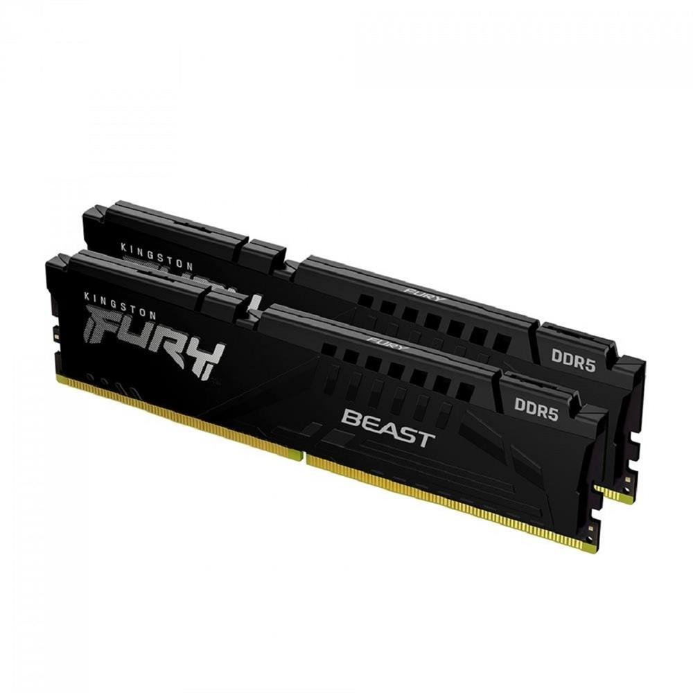 Memória Ddr5 Kingston Fury Beast, 32Gb (2X 16Gb), 6000Mhz, Preto