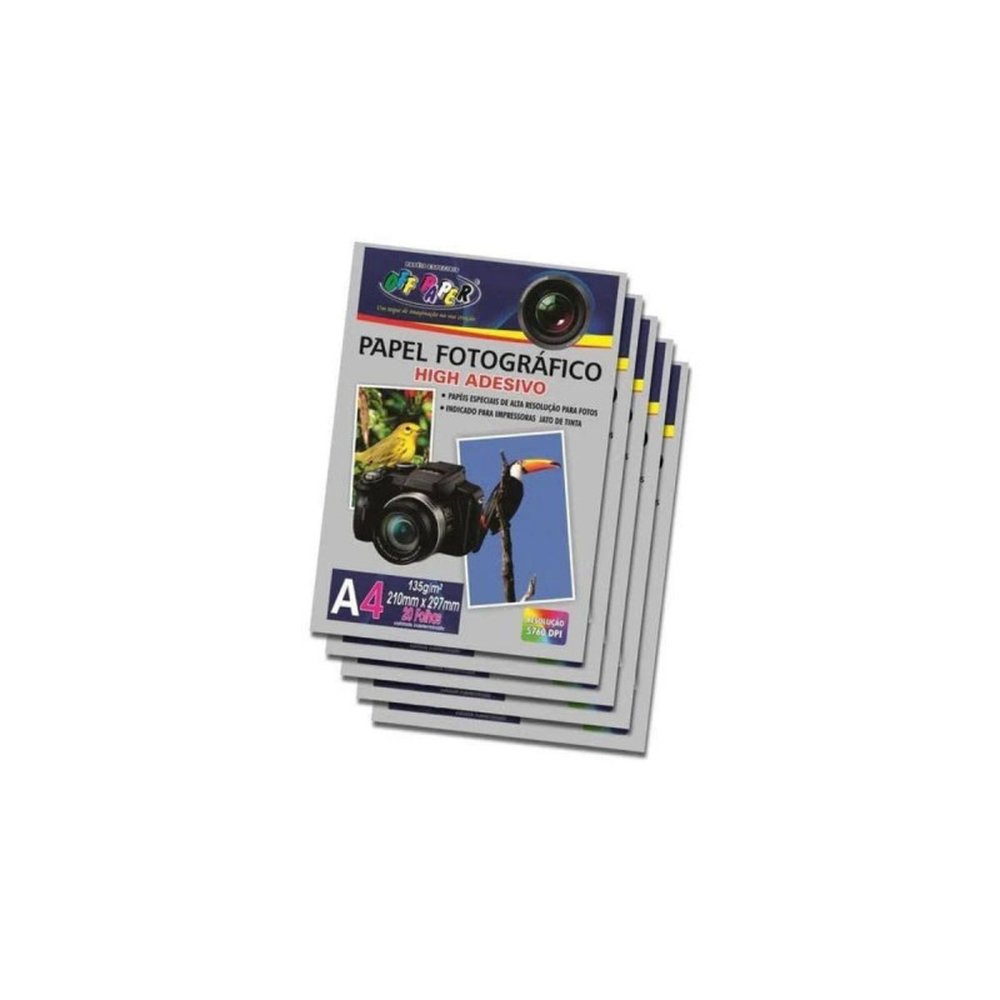Papel Fotografico Off Paper Adesivo Transp 120G Com 10 Unidades