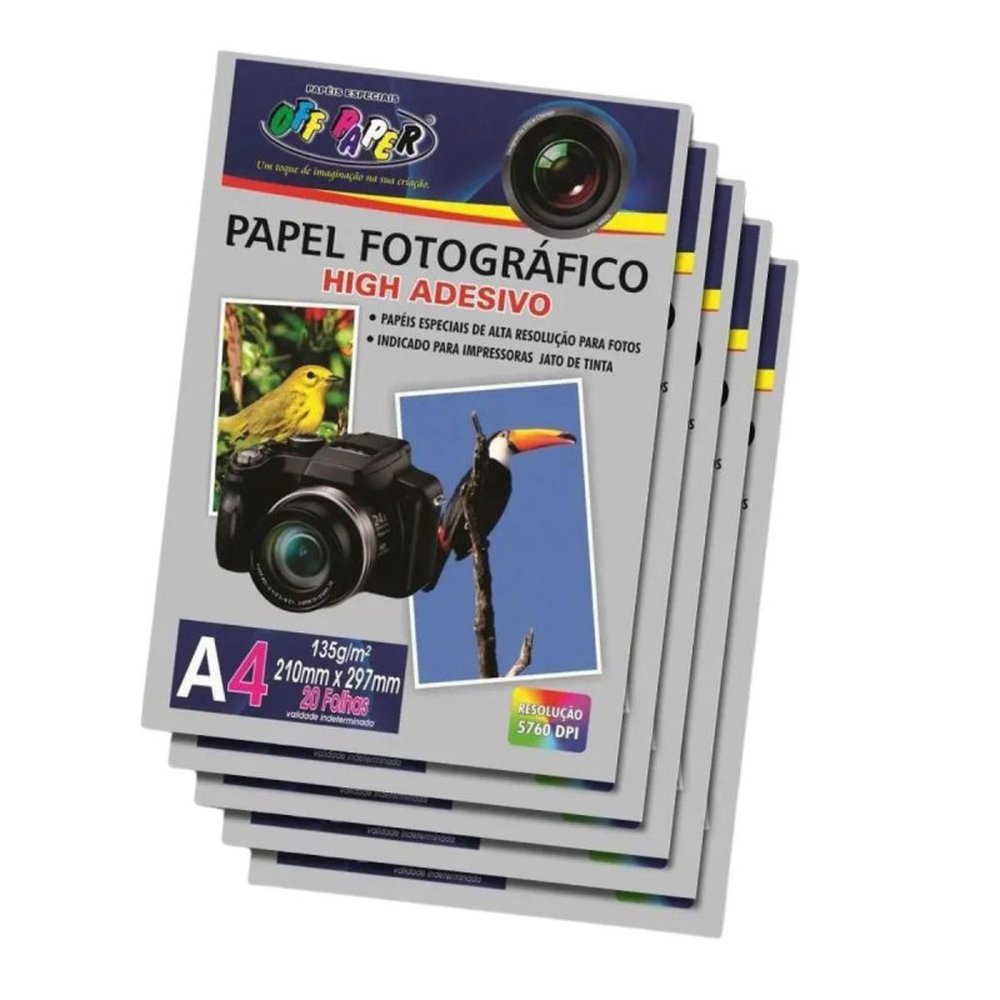 Papel Fotografico Off Paper Adesivo Transp 120G Com 10 Unidades