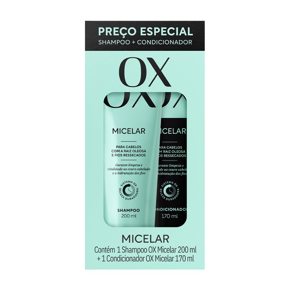 Shampoo 200ml + Condicionador 170ml OX Micelar