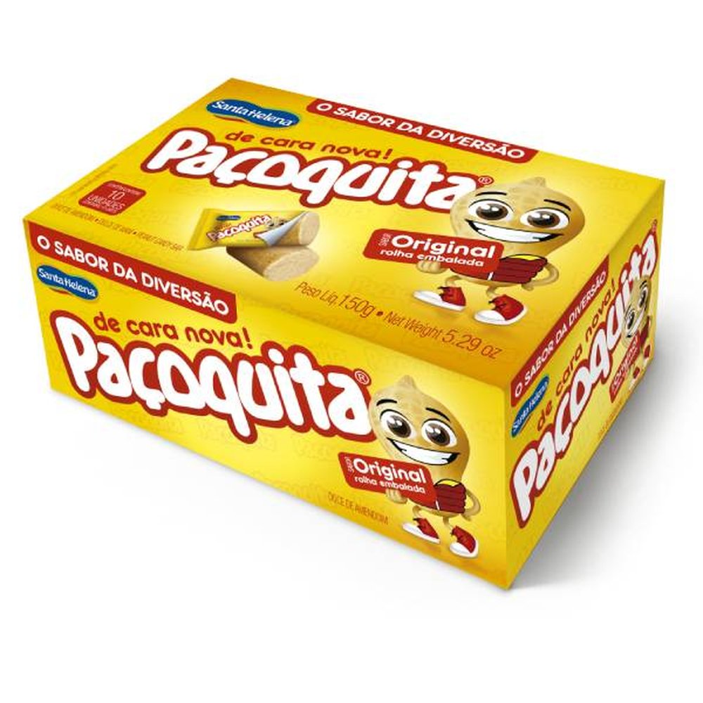 Paçoquita Rolha Embrulhada Display Com 10 Unidades De 15g Santa Helena