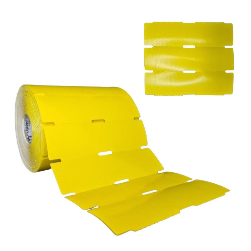 Etiqueta Gôndola Adesiva Amarela 100x30 - Pacote com 2 Rolos
