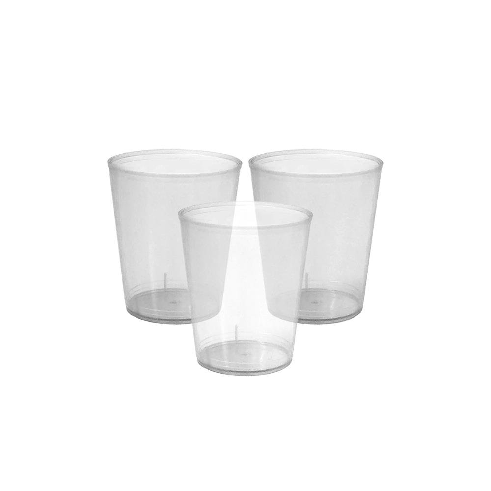 Copo Mini 45ml Acrílico Descartável Cristal 50x10 Clean Wave