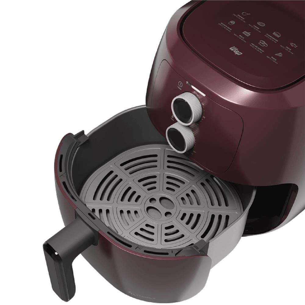 WAP Fritadeira Elétrica sem Óleo Air Fryer Vermelha 4 Litros, Potência de 1500W