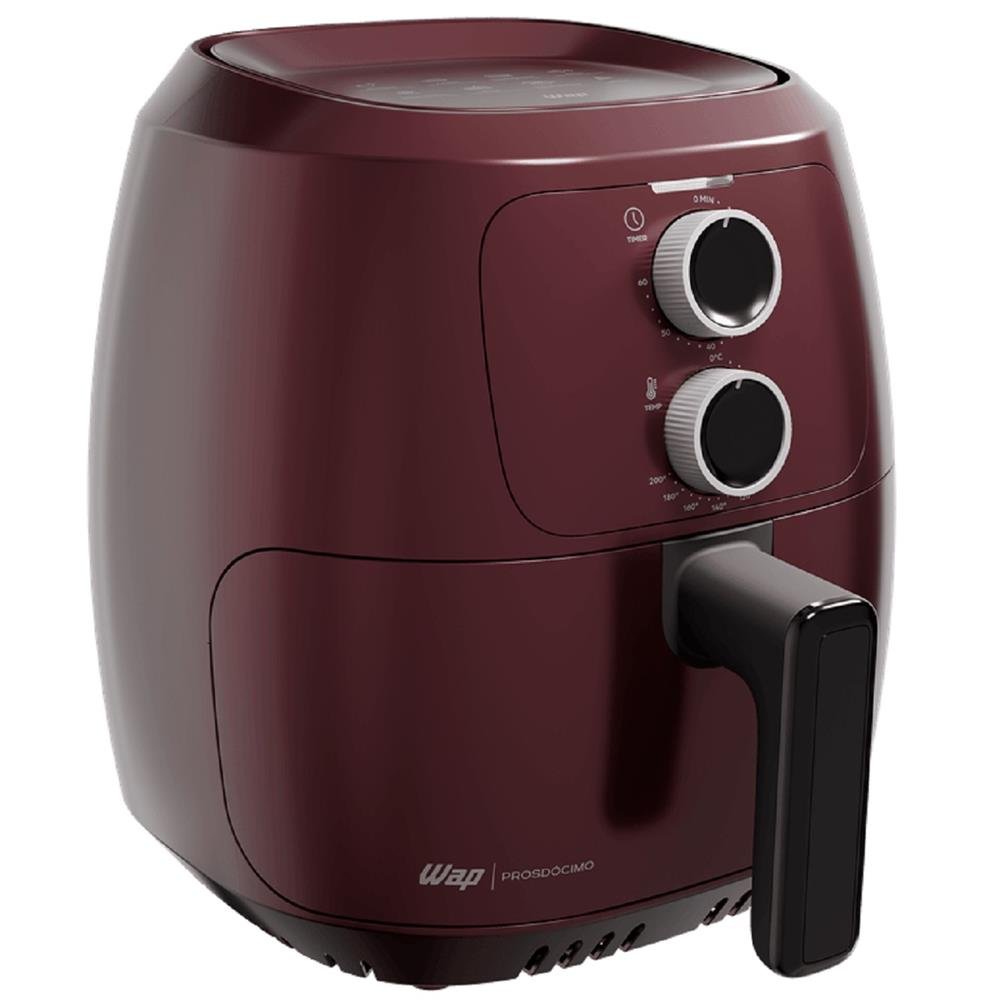 WAP Fritadeira Elétrica sem Óleo Air Fryer Vermelha 4 Litros, Potência de 1500W