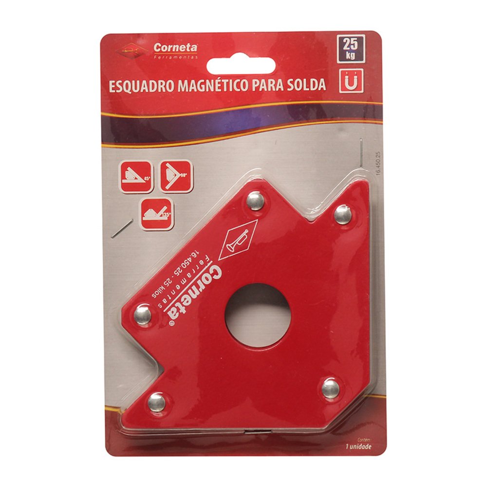 Esquadro Magnetico Para Solda 4"50LB 25KG - Corneta