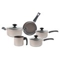 Jogo De Panela Brinox Ceramic Life - Alumínio, Revestimento Cerâmico, Essence Champagne, 5 Peças