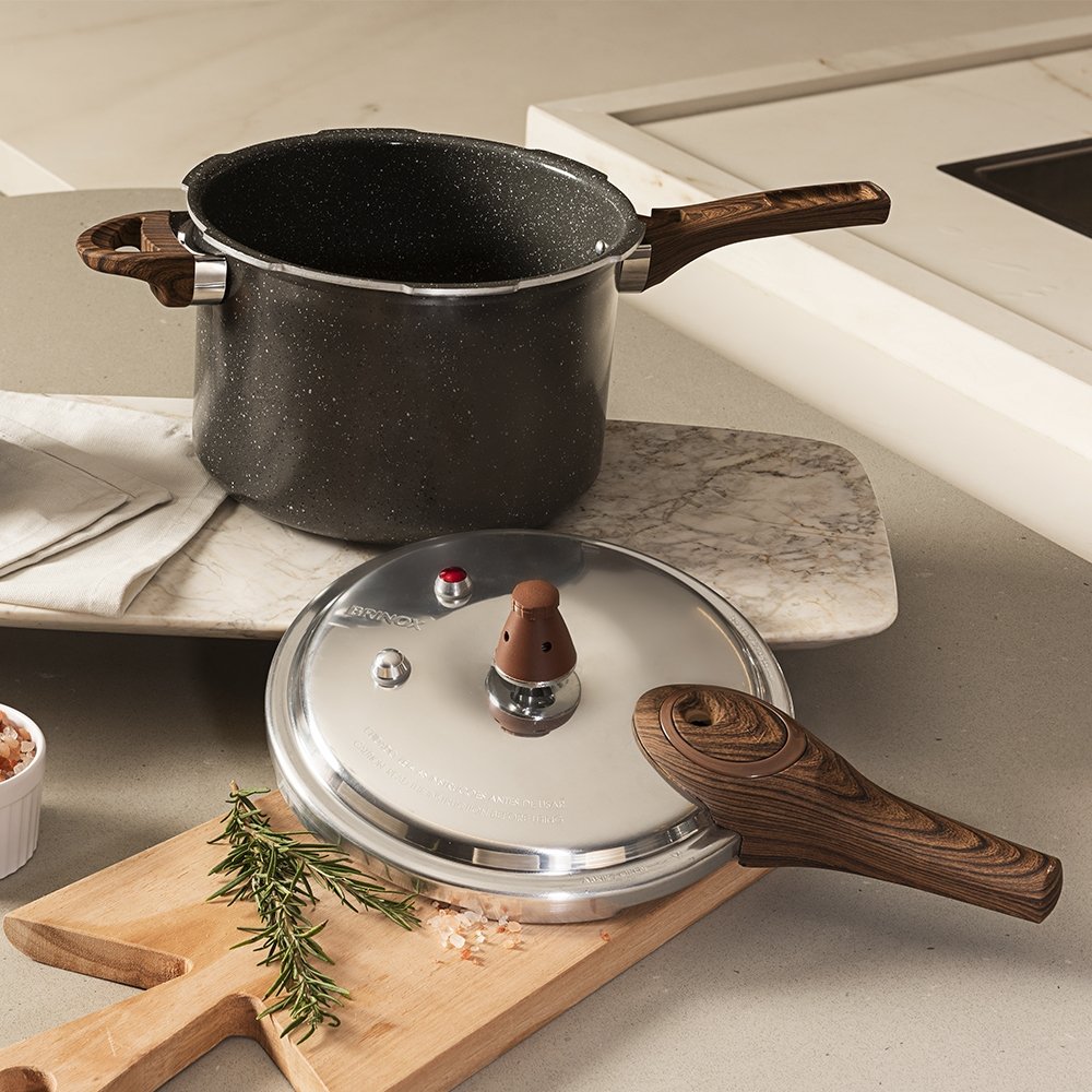 Panela De Pressão Brinox Ceramic Life - 4,2 Litros, Pressure Indução, Granito