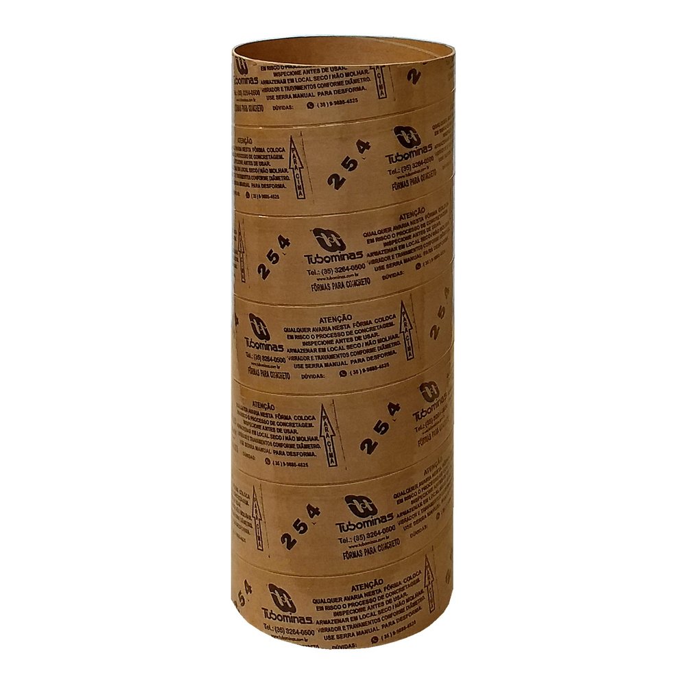Forma de Papelão Circular 250mmx3m Tubominas