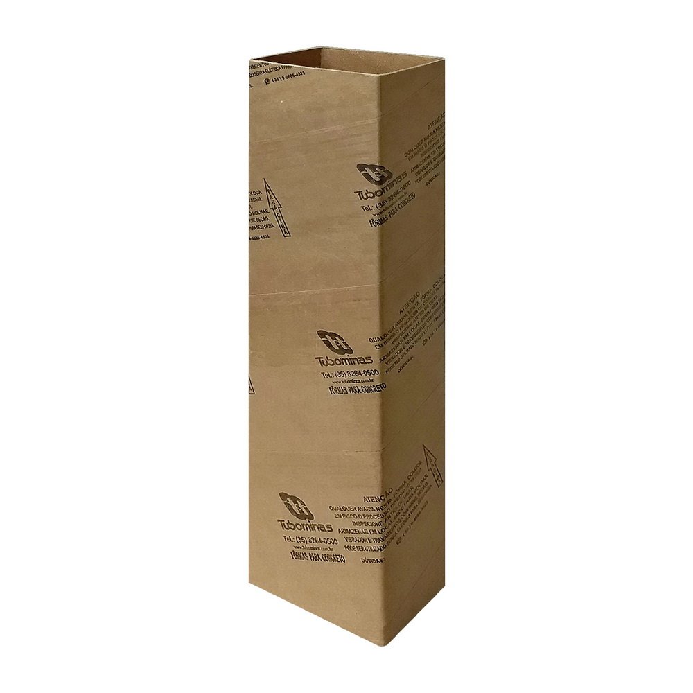 Forma de Papelão Retangular 100x150mmx3m Tubominas