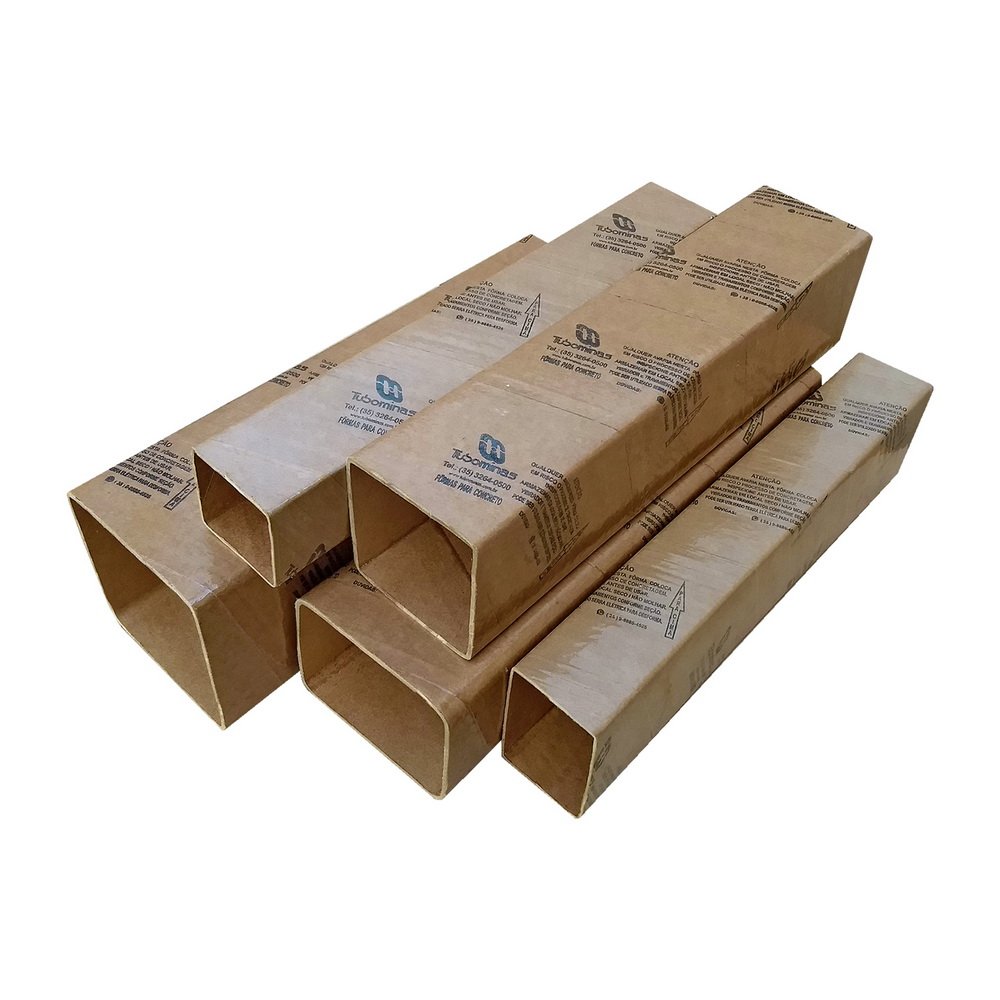 Forma de Papelão Retangular 100x150mmx3m Tubominas